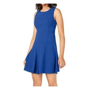 5 for $25| Bar III Tiered Sleeveless Blue Lace-Up A Line Dress Size L NWT